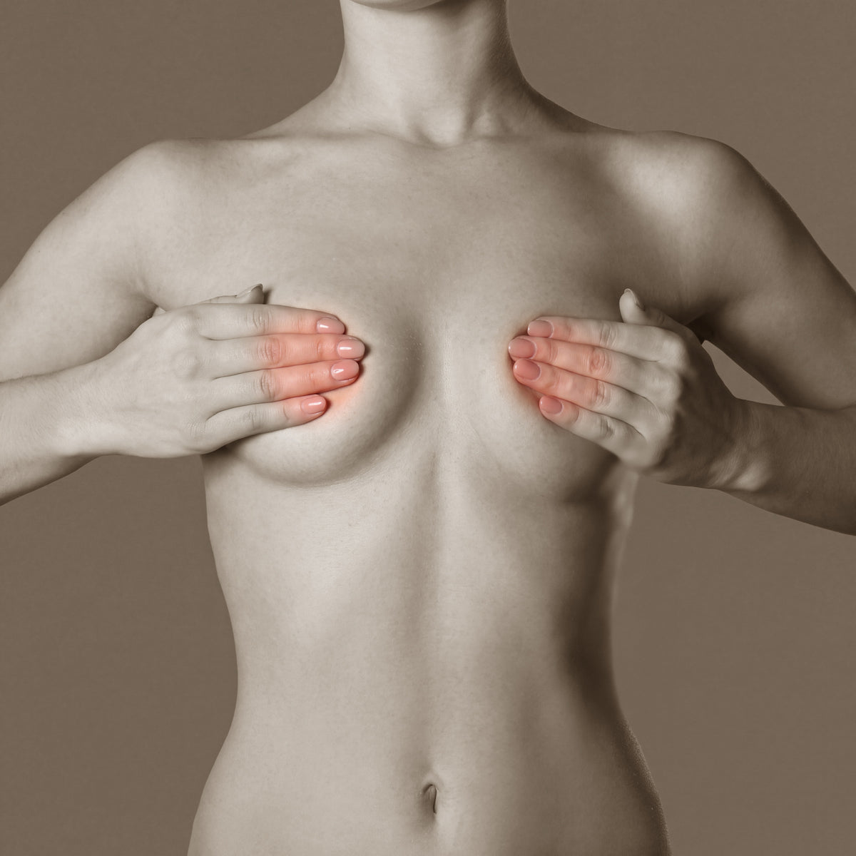 Areola treatment area highlighted for laser hair removal at Bare Beauty Collective in Suffern, NY