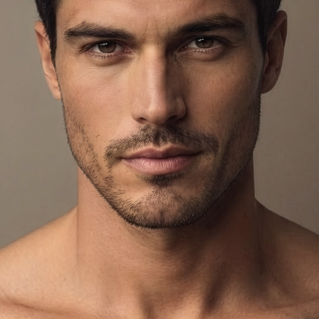 Close-up of beard line laser hair removal at Bare Beauty Collective in Suffern, NY