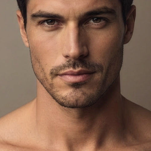 Close-up of beard line laser hair removal at Bare Beauty Collective in Suffern, NY