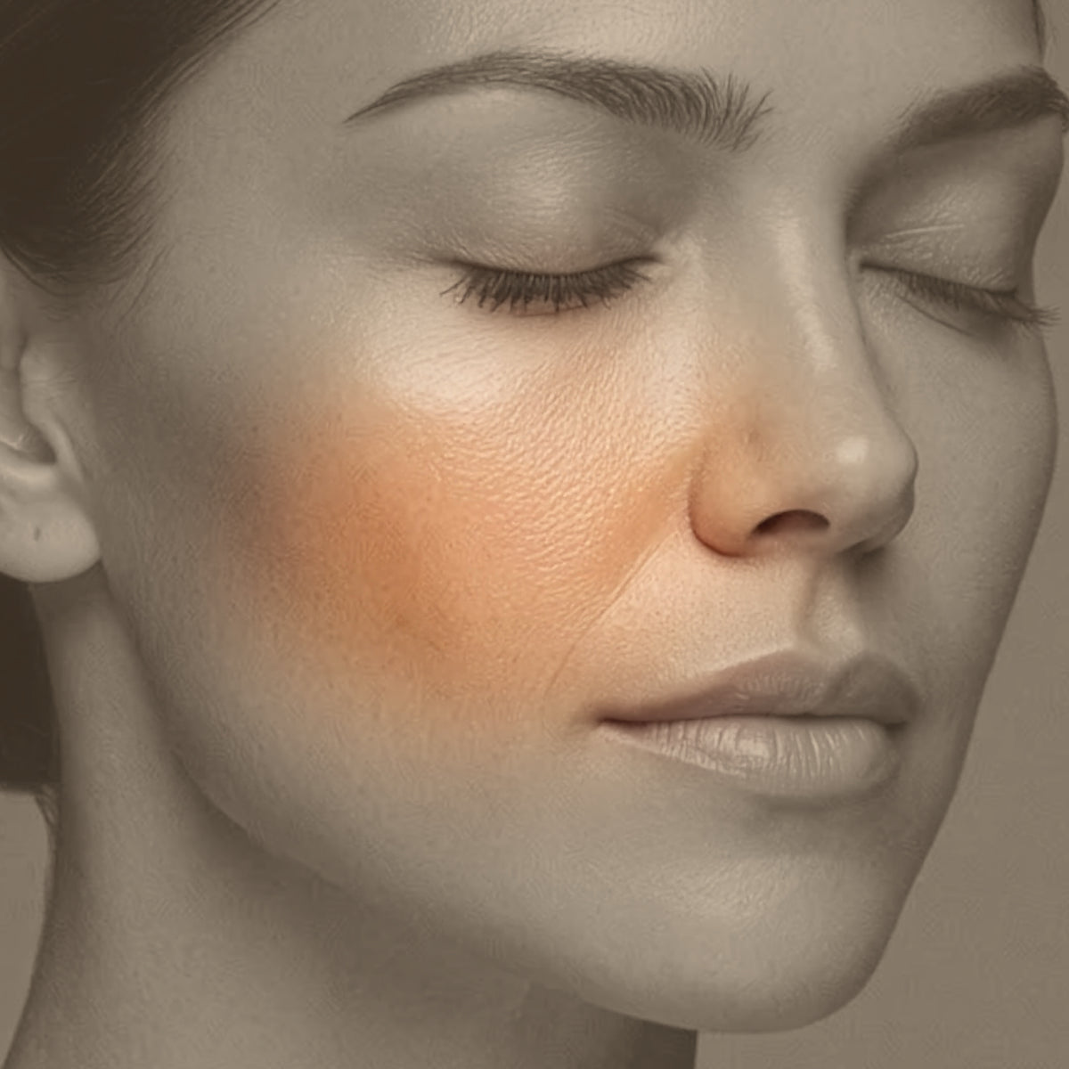Close-up of the cheeks treatment area for laser hair removal at Bare Beauty Collective in Suffern, NY