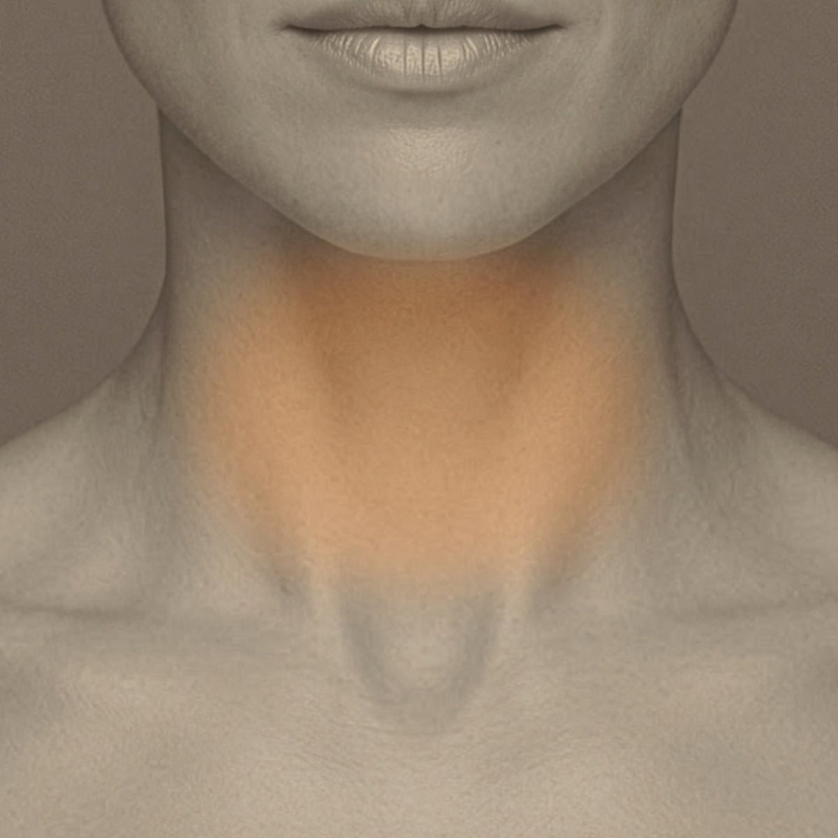 Close-up of the neck treatment area for laser hair removal at Bare Beauty Collective in Suffern, NY
